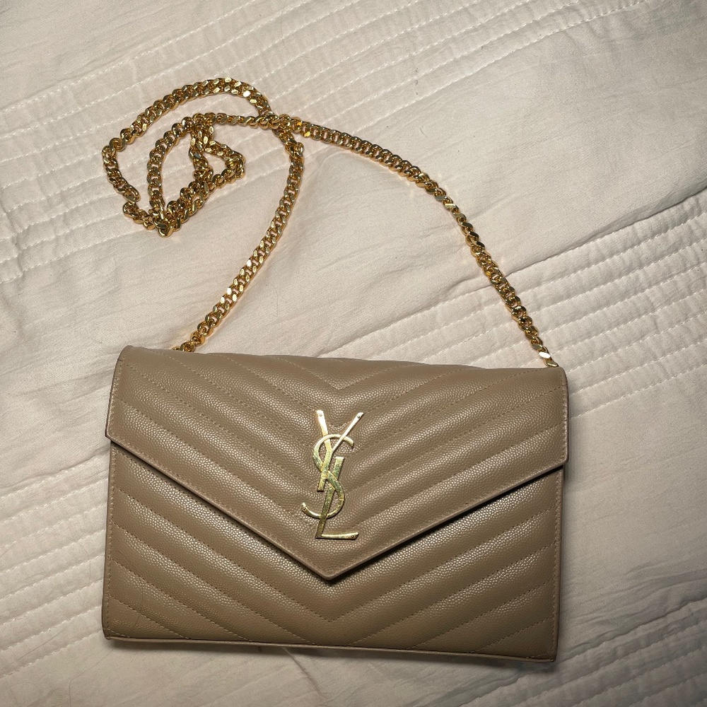 YSL Cassandre Envelope Chain Hand Bag